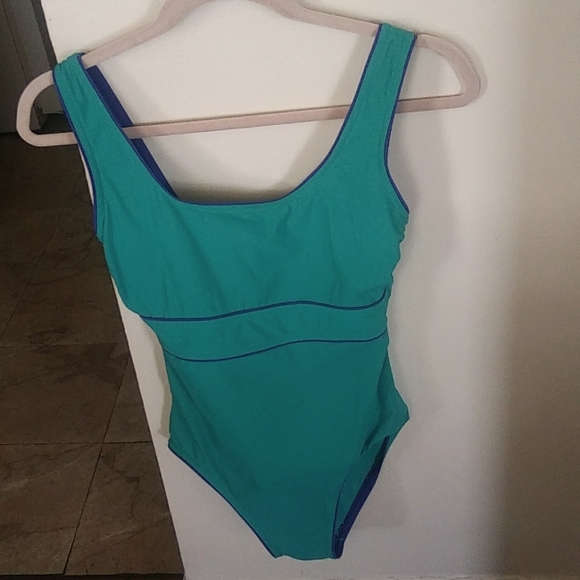 KARLA COLLETTO Other - KARLA COLLETTO VINTAGE ONE PIECE SWIMSUIT,SCOOP NECK,TEAL BLUE…